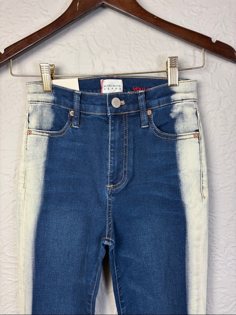 Alice + Olivia High Rise Bell Flare Jeans - Picture 4 of 11